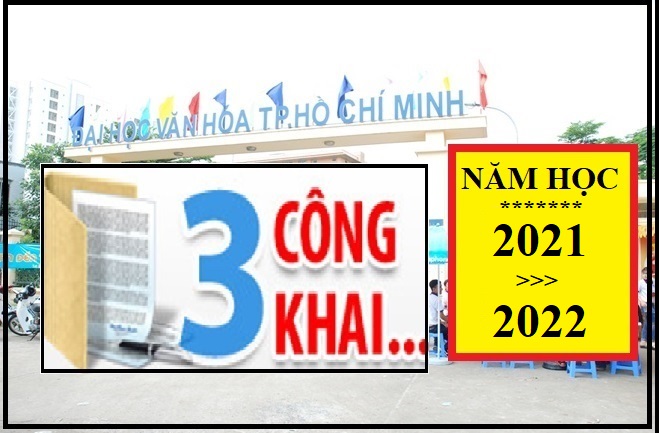 Ba công khai năm học 2021 - 2022