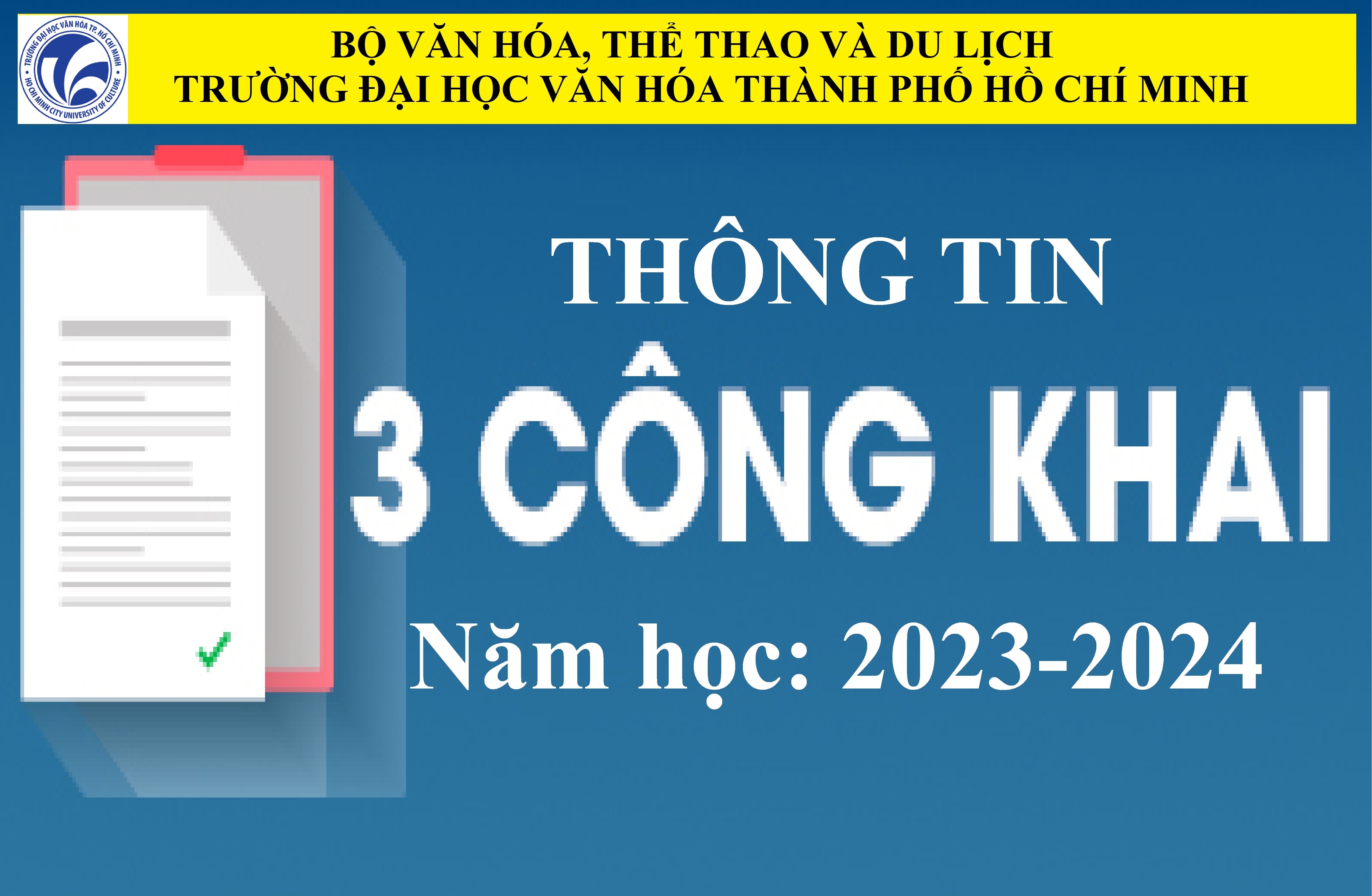 Ba công khai năm học 2023 - 2024